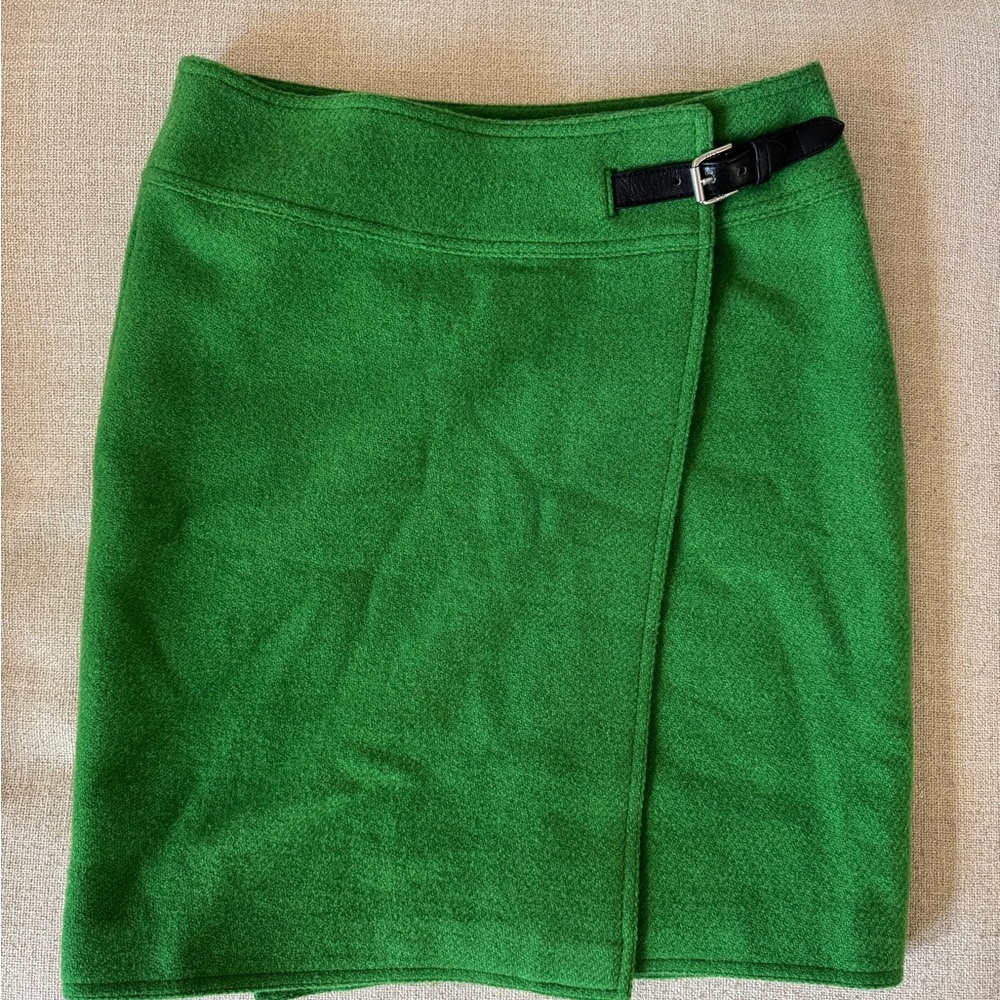 Ralph Lauren Green Wrap Skirt with Buckle